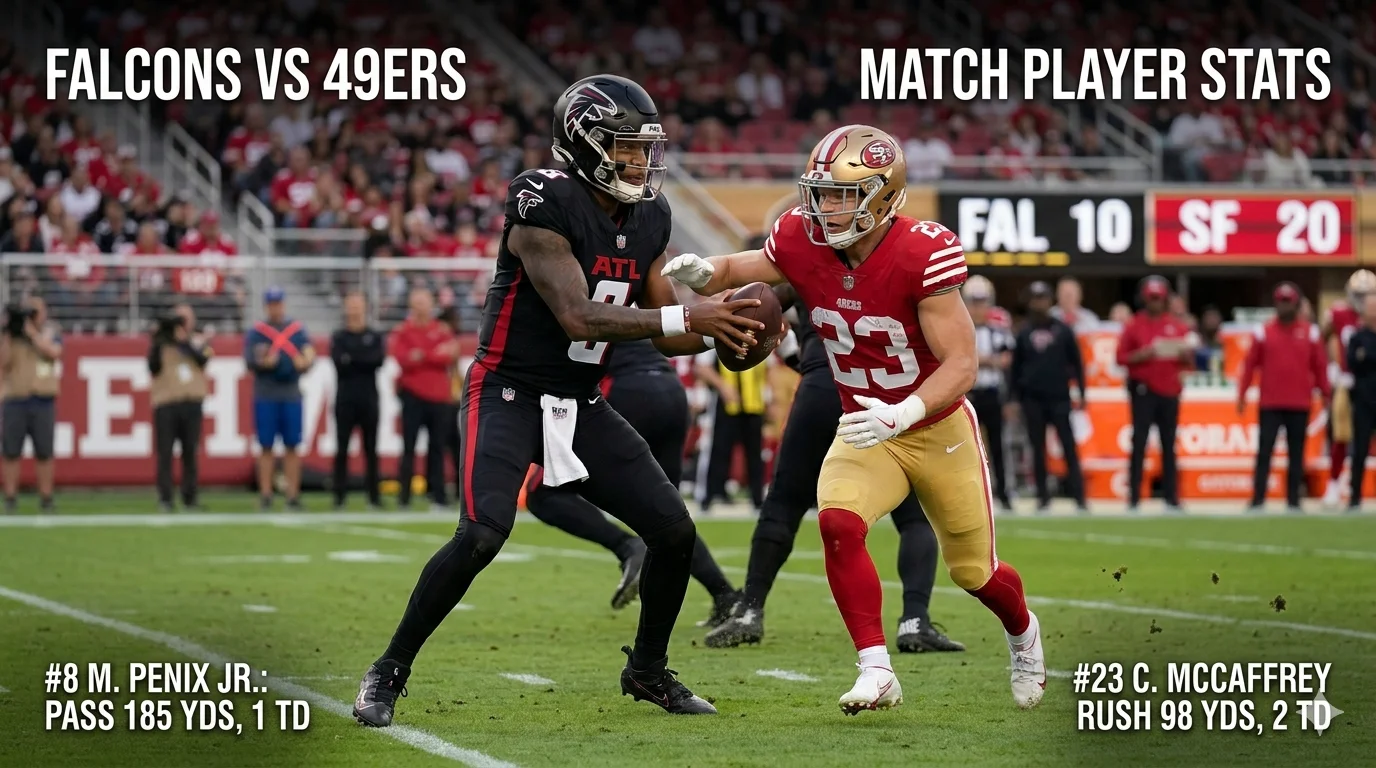 Atlanta Falcons vs 49ers Match Player Stats