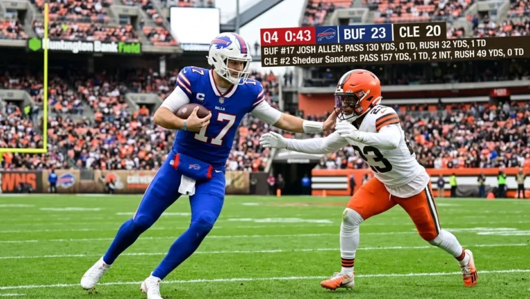 buffalo bills vs cleveland browns match player stats