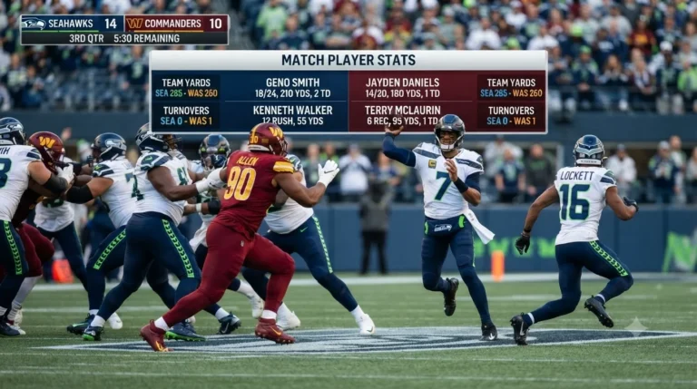 seahawks vs washington commanders match player stats