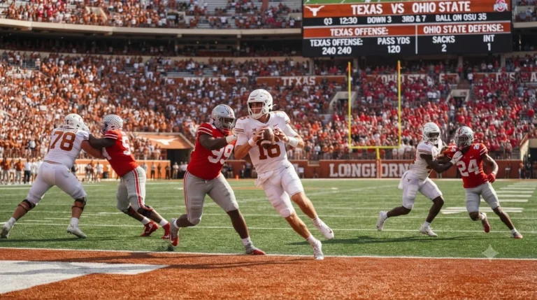 texas longhorns football vs ohio state buckeyes football match player stats