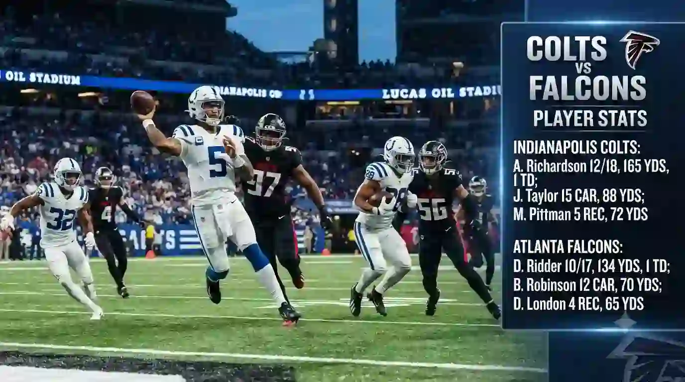Colts vs Atlanta Falcons Match Player Stats