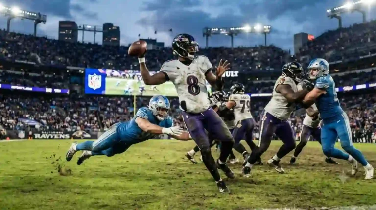 detroit lions vs baltimore ravens match player stats